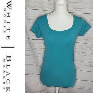 WHBM Stretchy Teal Tee T- Shirt